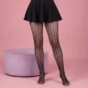 Patterned Mesh Pantyhose for Men – front view