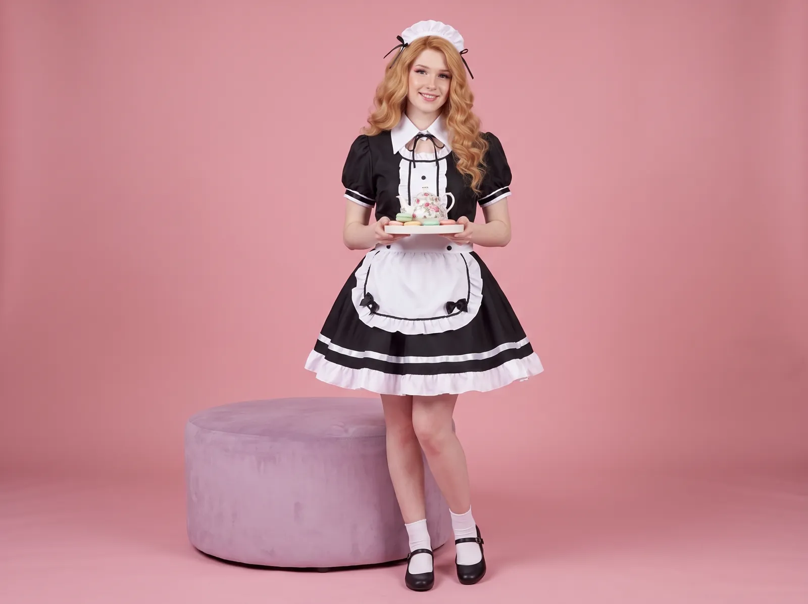 Black & White Sissy Maid Uniform – photo 5